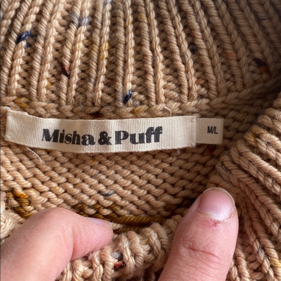 Oversized Fair Isle Sweater in Camel Confetti - Picture 3 of 8